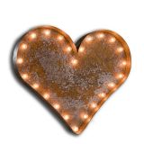 Vintage HEART Light Bulb Sign